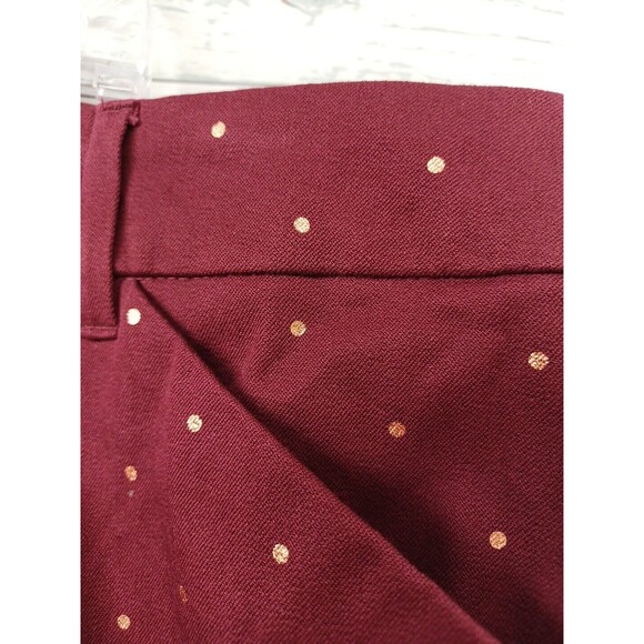 Old Navy Burgundy Red Polka Dot Pixie Ankle Pants Stretch Casual Sz 26 Plus - Picture 3 of 10